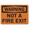 Signmission Safety Sign, OSHA Warning, 10" Height, Not A Fire Exit, Landscape OS-WS-D-1014-L-19701 - alternate 1